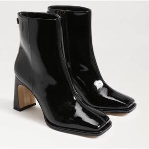 Sam Edelman Irie 2 Square Toe Ankle Bootie Black Patent Leather Size 11 NWB